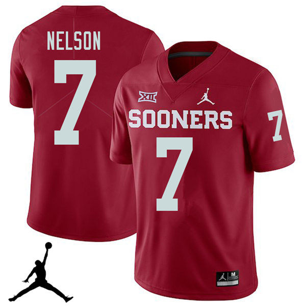 Jordan Brand Men #7 Corey Nelson Oklahoma Sooners 2018 College Football Jerseys Sale-Crimson - Click Image to Close
